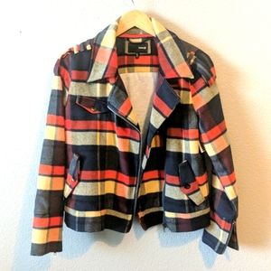 Hurley plaid moto jacket
